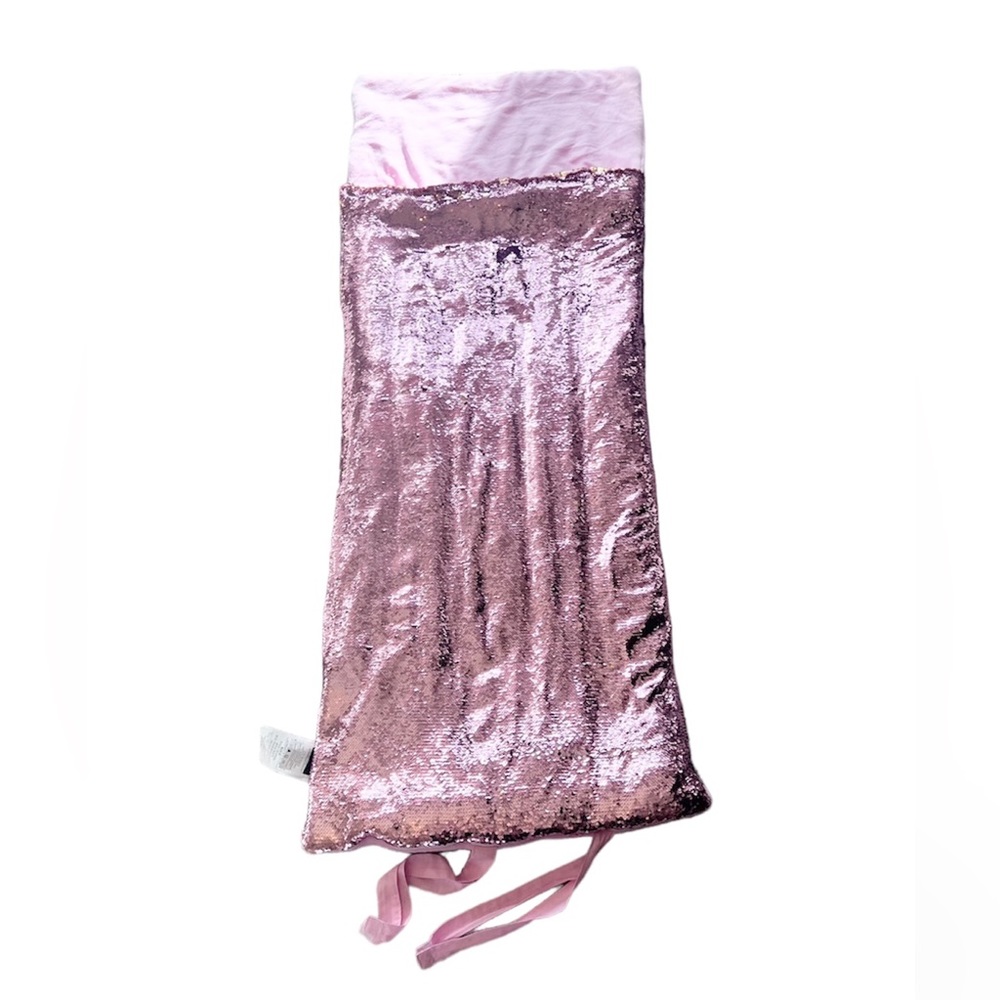 🩷 PINK + GOLD Reversible Sequin Sleeping Bag Cynthia Rowley BNWOT